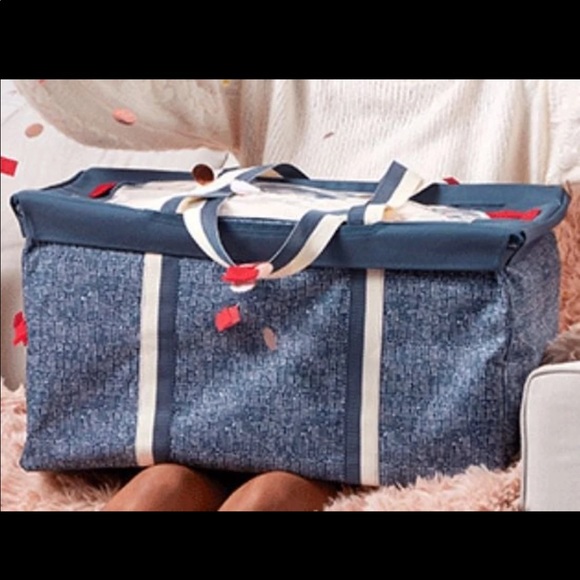 Textured Storm Blue Large Utility Tote - Picture 2 of 4